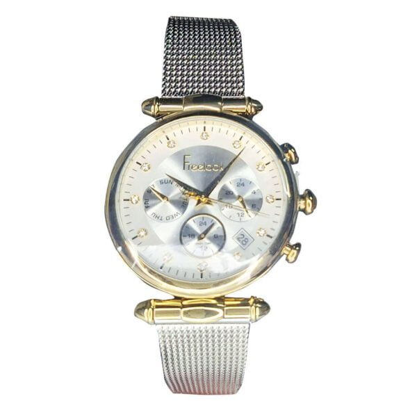 Montre Freelook Femme Maillage Doré