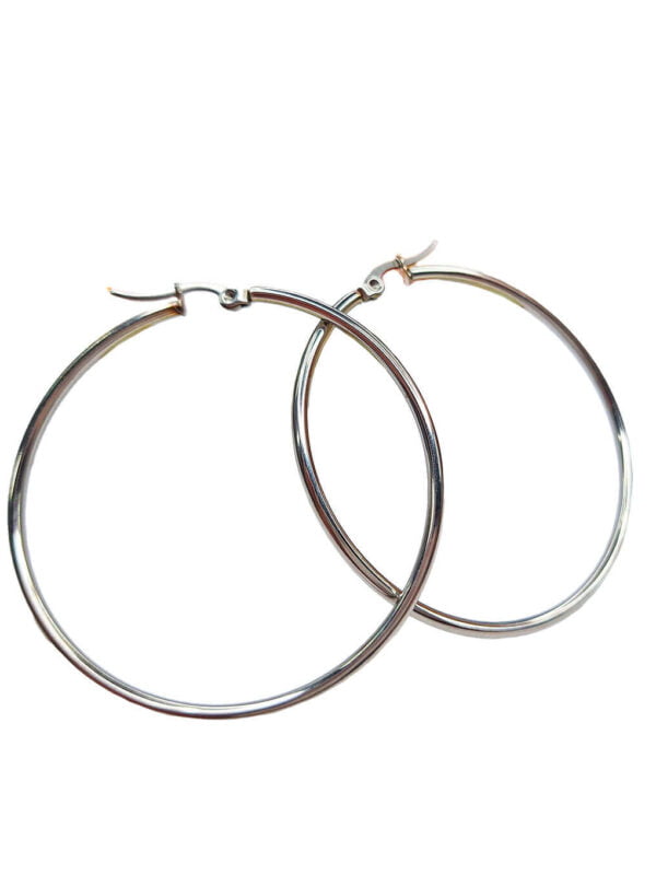 Boucles d'Oreilles Créoles Silver 50