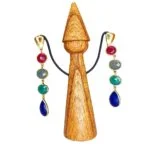 Boucles d'Oreilles Goutte Aqua Rubis