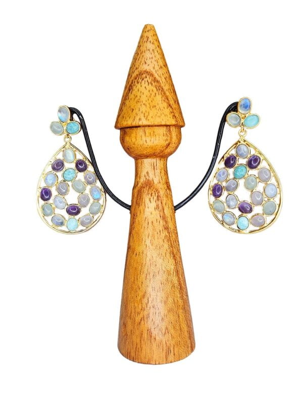 Boucles d'Oreilles Gouttes Gemmées 