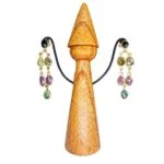 Boucles d'Oreilles Cascade Émeraude