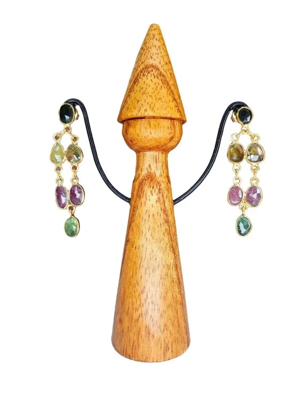 Boucles d'Oreilles Cascade Émeraude