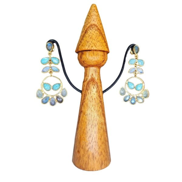 Boucles d'Oreilles Arbre de Vie Azuré