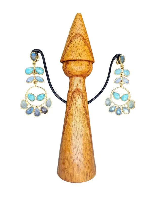 Boucles d'Oreilles Arbre de Vie Azuré