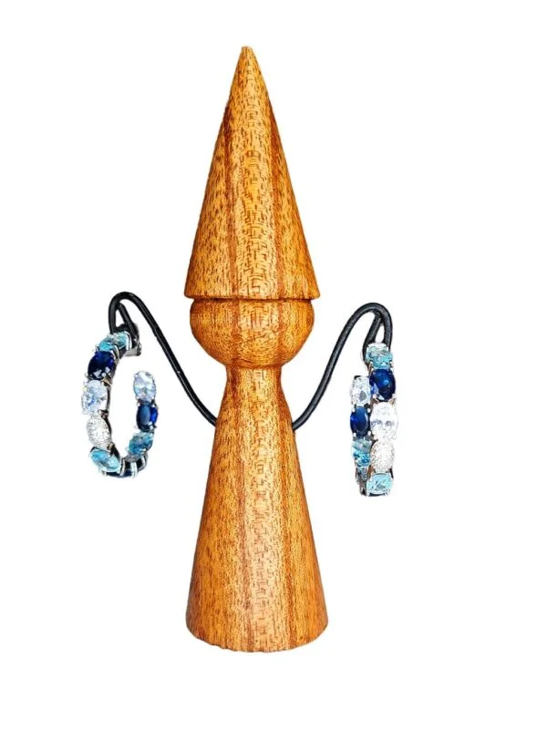 Boucles d'Oreilles Azure Gemstone Hoops