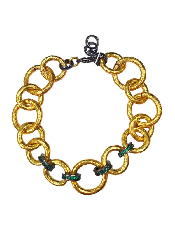 Bracelet Maillons Emeraudes