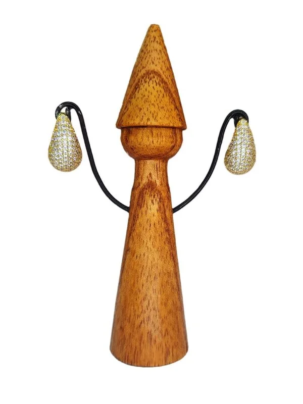 Boucles d'Oreilles Larmes Dorées STRASS