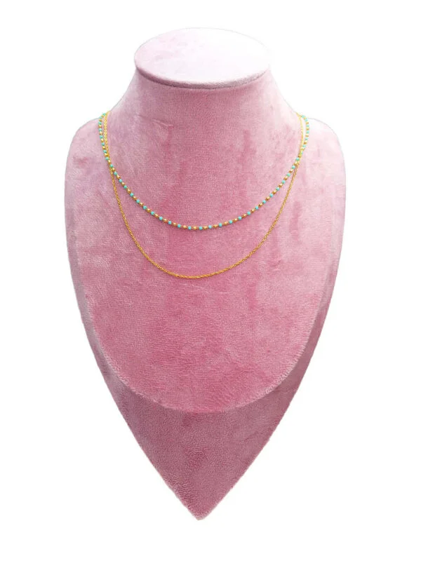 Collier Nuances Délicates 4 Couleurs Vert