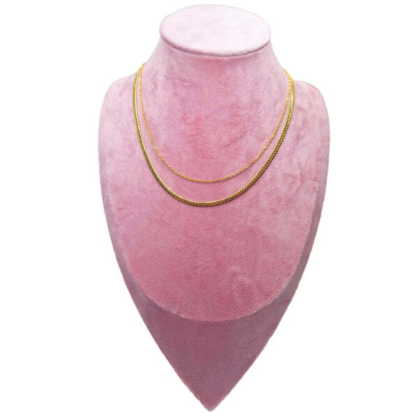 Collier Double Chaine Serpent