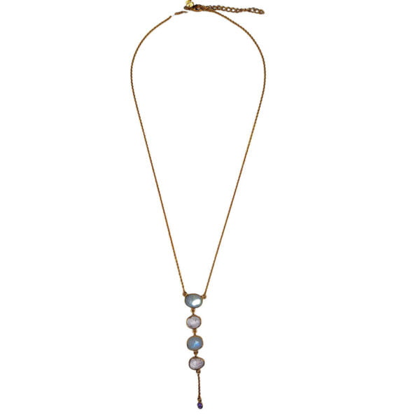 Collier Cravate Quartz Moonstone
