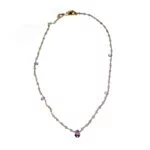 Collier Milky Aqua Améthyste