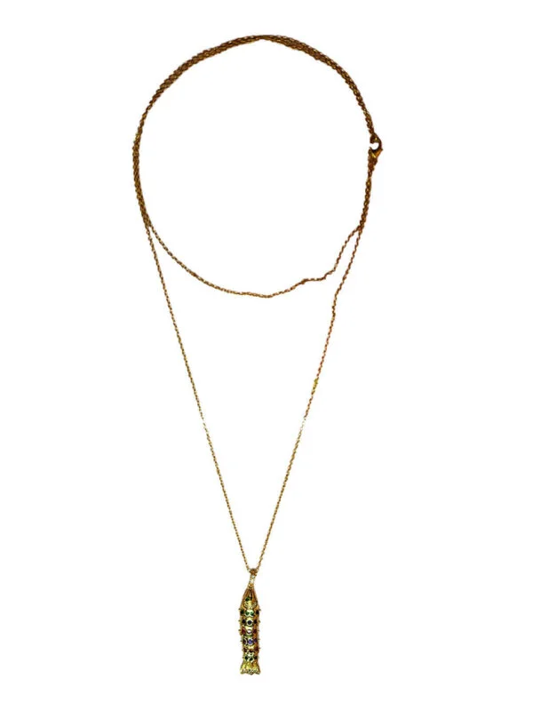 Collier Poséidon Long Strass Multicolore