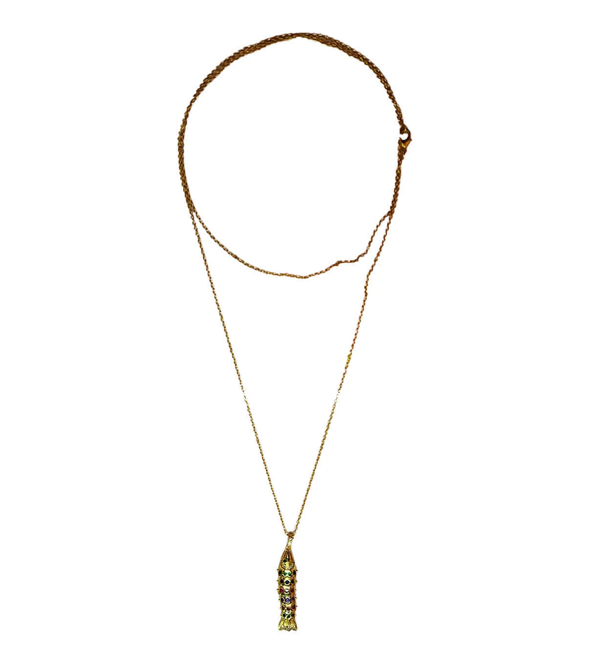 Collier Poséidon Long Strass Multicolore