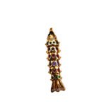 Collier Poséidon Long Strass Multicolore