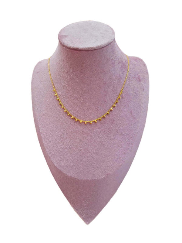 Collier Boules Dorées