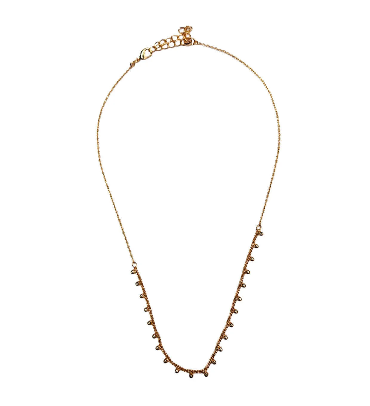 Collier Boules Dorées