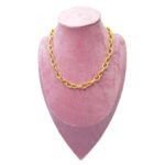 Collier Chaînes Acier Dorées