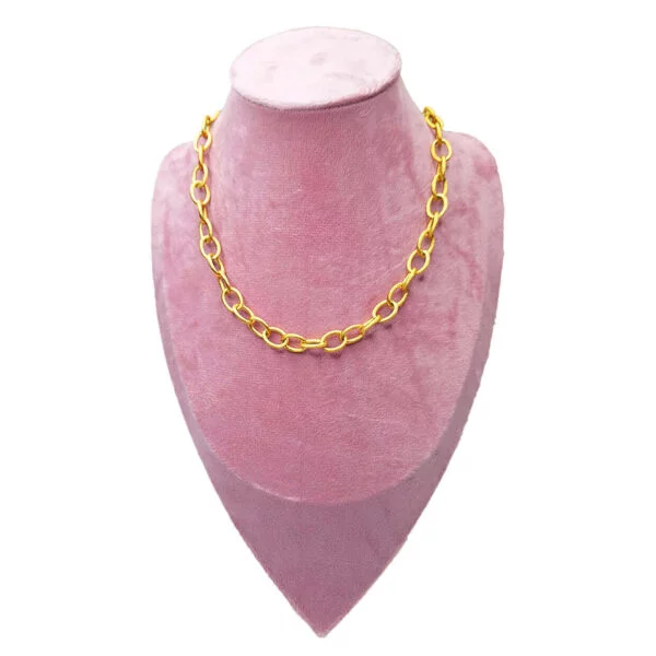 Collier Chaînes Acier Dorées