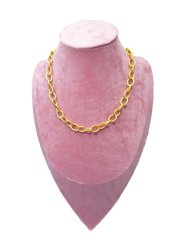 Collier Chaînes Acier Dorées